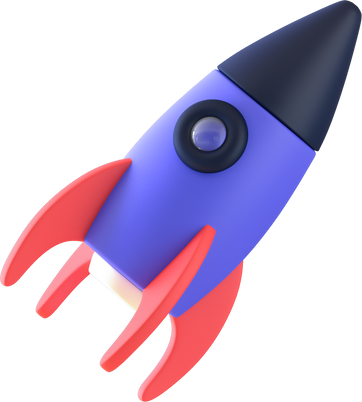 3D Floating Element Rocket